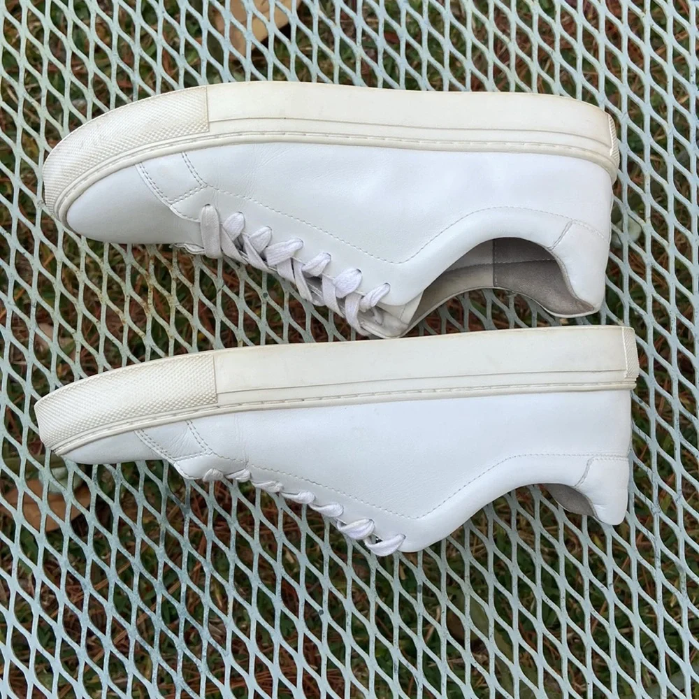 White Sneakers Leather Lace Up classic   Good Quality Timeless Casual St… - Picture 5 of 11